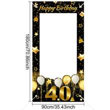 1pc Black Gold 18th 30th 40th 50th 60th Birthday Theme Photo Frame, Black Gold 18th 30th 40th 50th 60th Happy Birthday Style Party Photo Props, Party Photo Booth For Birthday Party Home Room Wall Decoration, Birthday Party Ornaments, Birthday Gifts Party Favor, Birthday Decoration Birthday Backdrop, Birthday Banner ﻿
