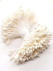 Estambre artificial de flor de 2.5mm con doble cabeza, 350-360/700-720 raíces, estambre floral falso con perla mate para tarjetas de Navidad, decoración de boda y manualidades DIY - Multicolor - Ver 8