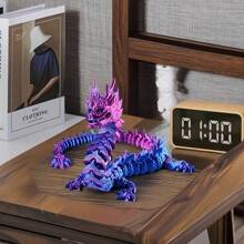 1pc Unique 3D Printed Dragon Sculpture - Flexible, No-Power Needed Plastic Home Decor & Collectible Figurine - Ideal Gift For Friends