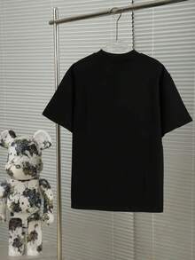 性感女孩脸女式 T 恤宽松款粉色字母设计复古街头服饰衬衫上衣