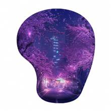 符合人体工程学的月亮鼠标垫，带凝胶腕托 - 可爱的 3D 设计、防滑底座、舒适的表面，适合游戏和办公使用（9x7.6 英寸）