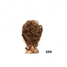 Extensión de cabello sintético rizado y elegante de 11 pulgadas en forma de rosquilla para mujer - Fácil de peinar para uso diario y fiestas