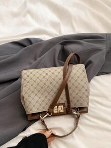 Dedoo Bolsos de diseño de doble cara de estilo retro europeo de moda para damas, fabricados con materiales personalizados resistentes a los arañazos, regalo ideal para vacaciones, bolso para madres de mediana edad, de gran capacidad para satisfacer el uso diario de viajes y compras, se puede llevar al hombro o cruzado, bolso de moda elegante para mujeres