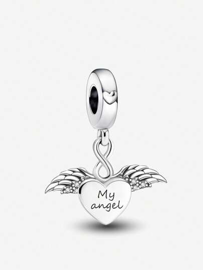 1 st moderiktiga änglahjärtpärlaccessoarer, lämpliga för kvinnors armband, armband DIY smyckestillverkning och daglig outfitmatchning, utmärkt present till tjejer på alla hjärtans dag