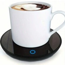 Smart Beverage Heater Coaster - Constant Temperature Control, 3-Temperature Adjustment, Suitable For Most Cups, Office, Outdoor Camping, Picnic, Kitchen Essential For Autumn And Winter - Portable, Energy-Efficient, And