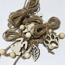 可爱兔子心形花瓶装饰，DIY 花边绳和木珠绳复活节复活节装饰品复活节装饰节日礼物