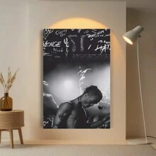 HD Rapper Album Canvas Poster - Frameless Music Celebrity Wall Art, Abstract Design For Living Room & Home Office Decor