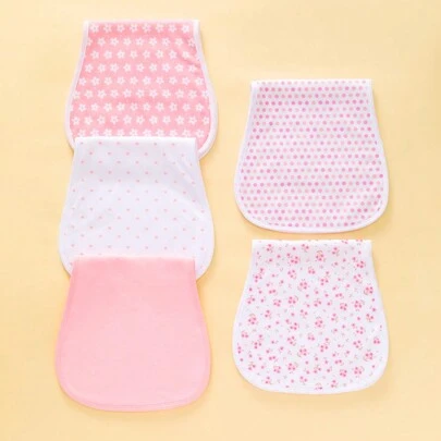 5 chiếc yếm chống khạc nhổ/ợ hơi cho bé, mềm mại thấm hút, phù hợp cho bé trai và bé gái