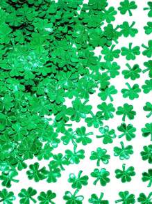 1pack St Patricks Day Table Decorations Confetti | Shamrock Foil Glitter Confetti Lucky Irish Clover Party Confetti For St Patricks Party Decorations - Green - View 19