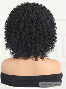 Fluffy Little Curl Wig Black 12-Inch Short Curl Wig Synthetic Heat Resistant Fiber Wig Ladies Wig Perfect For Holiday Travel Family Gatherings Everyday Wear Use - 黑色 - 查看 7