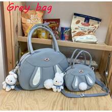 定制新款可爱兔子斜挎包女甜美欧美风大容量便携手提包大学生班级单肩包 - 彩色 - 查看 7