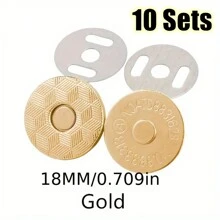 10 Pcs/Pack 10-18mm Thin Magnetic Buttons Bags Magnet Automatic Adsorption Buckle Metal Buttons Snaps Wallet Buttons - Multicolor - View 11