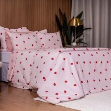 Essencialle 3-Piece Queen Size Bed Sheet Set 160 Thread Count Cotton With Elastic - 瓢蟲 - 查看 4