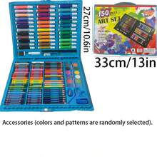 1 Set 42/208 Pcs Colored Pencils Set, Children Painting Brush Gift Box, Washable Crayons, Perfect Gift For Budding Artists, Painting Brush Drawing Supplies, Multi-Color For Various Scenes To Unleash Children's Painting Talent