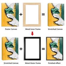 SURELIFE 1set Modern Gold Canvas Frame DIY Metal Oil Painting Frame Wall Frame Photo Frames Canvas Print Wall Art Frames Wall Posters Frame (Not With Galss)