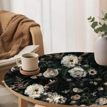 1Roll French Retro Self-Adhesive Wallpaper - Dark Background Elegant Flower Pattern, Peel And Stick Contact Paper, Waterproof, Removable, Easy To Use, Home Decor Wall Sticker, Wall Art Murals, Suitable For Kitchen, Bedroom, Living Room, Cabinets, Wardrobes, Tables Furniture Renovation - Multicolor - View 7