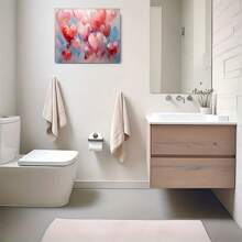 Romantic Valentine's Day Heart-Shaped Canvas Art, Vintage Classic Love Theme Decoration - Wooden Frame Canvas Painting 2.25cm Piece (3) Thickness 0.9inch / 30, Home Gift Decoration, Room Decoration Aesthetics, Wall Decoration Art, Perfect Gift, Autumn Winter Wall Decoration, Living Room Decoration, Bedroom Decoration, Kitchen Decoration, Entrance Decoration, Bathroom Decoration, Direct Wall Painting, High-Quality Wall Painting Poster