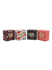 4 piezas/8 piezas Cajas transparentes de corazón para tartas del Día de San Valentín, nuevas cajas para dulces de boda, cajas con forma de corazón y ventana para galletas, cajas de empaque para hornear