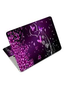 笔记本电脑外壳贴纸贴花 15.6 笔记本电脑乙烯基外壳贴纸封面艺术保护笔记本（包括 2 个腕垫外壳），装饰性防水可移动，艺术蝴蝶 - 彩色 - 查看 8