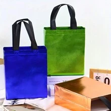 24pcs Reusable Colorful Gift Bags With Handles, Suitable For Birthday, Party, Shopping And Events (Assorted Colors)