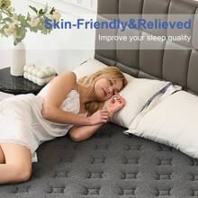 MRH 12"Inch Twin Full Queen King Pocketed Coil Black Box Mattress Hybrid Attress Innerspring Mattress Hotel Mattress
