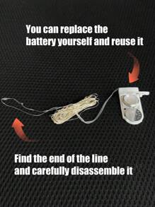 小型白色盒裝鈕扣電池LED彩色燈飾銅線串燈，適用於聖誕節、婚禮和其他場合