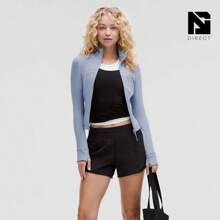 Lululemon Define Cropped Jacket Nulu-For Yoga Gym Running-Sweat-Wicking-Yoga-All Seasons Sport-Spring/Summer-Autumn/Winter-Prefect Thanks Giving Day & Chrismas Gift - Blue Willow - 查看 2