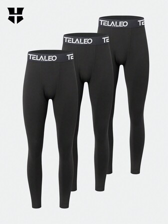 HOPLYNN 3pcs/Pack Teenage Boys' Compression Pants, Tight Leggings, Sports Base Layer Tights, Football Sports Gear