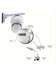 Câmera de Segurança Wi-Fi Externa à Prova D'Água Full HD 360° Speed Dome – Monitoramento Completo, Resistente e Inteligente para Ambientes Externos - 1 unidade - Visão 3