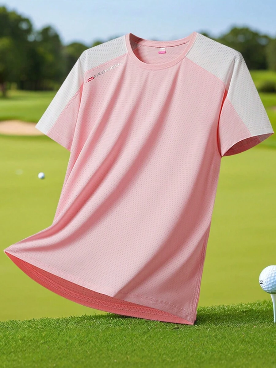 Sports&Outdoor T-Shirts Women Outdoor Apparel Spring And Summer Clothing Active Tops Short Sleeve Daily&Casusl Running&Workout Comfortable Loose Tennis & Golf Hockey Equestrian - Pink - View 1