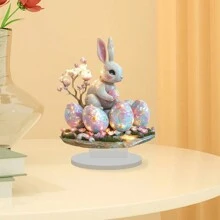 Cross-Border Acrylic Magical Rabbit Statue, Colorful Glowing Desktop Decor, Hanging Ornament, Assembly Prop