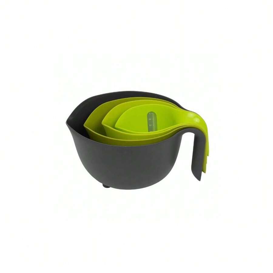 Calitek Mixing Food Prep Set Colander Measuring Jug Non-Slip 4 Piece Set - Green - View 1