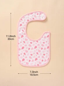 5pcs/Set Soft Absorbent Adjustable Size Baby Bibs