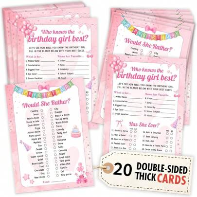 Vem vet vilket födelsedagsspel som är bäst - 20 delar födelsedagsfestspel, Skulle hon hellre vilja ha en preppy pyjamasfest, roliga födelsedagsaktiviteter för festdekorationer