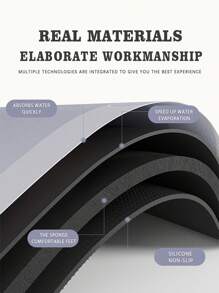 1pc Dark-Colored Minimalist Style Diatomite Technology Flocked Kitchen Mat. Highly Absorbent, Stain-Resistant, Anti-Slip And Easy To Clean. Can Be Used As Kitchen Mat, Dining Room Mat, Hallway Mat, Laundry Room Mat, Or For Room Decor. - Black and White - View 7