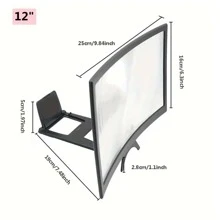 Curved Screen Magnifier, HD Magnifier Projector Screen, Suitable For Movies, Videos And Games, Foldable Stand, Compatible With All Smartphones - Multicolor - View 11