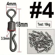 20pcs Carp Fishing Swivels Quick Change Stainless Steel For Carp Fishing Rig Fishing Accessories Terminal Tackle AE007
