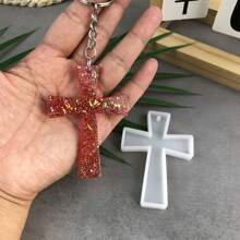 5件DIY手工十字架和星形硅胶模具吊坠 - 白色 - 查看 10