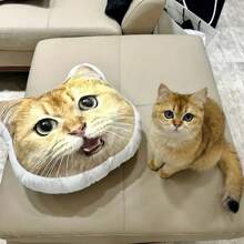 Personalized Pet Photo Plush Pillow - Customized Animal Shaped Cushion, Perfect Gift For Pet Enthusiasts And Friends, Double Sided Printing, Suitable For Living Room, Bedroom, Sofa, Cat Decoration, Suitable For Any Scene