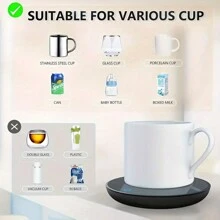 Smart Beverage Heater Coaster - Constant Temperature Control, 3-Temperature Adjustment, Suitable For Most Cups, Office, Outdoor Camping, Picnic, Kitchen Essential For Autumn And Winter - Portable, Energy-Efficient, And