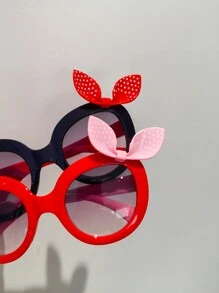 2 Packs - Kids Oversized Oval Frame Fashion Glasses, Decorated With Bow Design In Rich Colors, Suitable For Boys & Girls Party, Holiday, Travel, Everyday Use, Photography Props - Multicolor - View 3