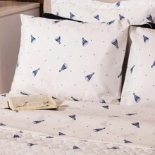Essencialle 2-Piece Single Sheet Set Cotton 160 Thread Count With Elastic - Our Lady - View 5