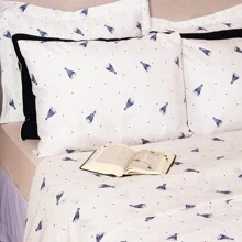 Essencialle 2-Piece Single Sheet Set Cotton 160 Thread Count With Elastic - Our Lady - View 1