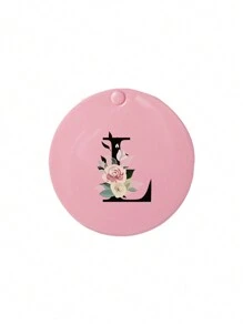 This Convenient Sliding Mini Mirror Is Printed With Floral Letters A-Z, Which Can Be Used As A Mini Powder Compact Mirror, Portable Makeup Mirror, Vanity Mirror, Travel Mirror, And Mini Handheld Mirror. Suitable For Daily Use, Travel, And Gatherings, It Makes A Cute And Fun Little Gift.,Giveaways,Travel,Cheap Stuff,Travel Essential - Pink - View 28