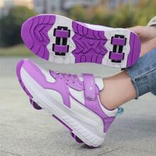 Women's Fashion Inline Skates - 6 Color Options, 4 Detachable Wheels, Suitable For Beginners, Can Be Used For Casual Everyday Wear - Mauve Purple - View 1