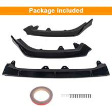 Local Shipping/Fits 7th Nissan Altima 2019 2020 2021 2022 Front Bumper Lip Body Kit Spoiler 1 Set, Shiny Black - Shiny Black - View 5