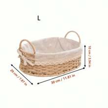 1 pièce Panier de rangement tissé à la main de manière traditionnelle - Panier tressé en osier réutilisable, convient pour le salon, la chambre à coucher, le bureau et l'hôtel, design à ouverture supérieure avec doublure en tissu, cadeau parfait pour les articles ménagers, organisateur, organisateur de maquillage, voyage, décoration de la chambre, rotin, paniers cadeaux, paniers noirs, panier, panier de rangement, boîte de rangement, panier en plastique, panier à jouets, décoration de la maison, décoration de table, articles de décoration, décoration de la chambre, cadeau