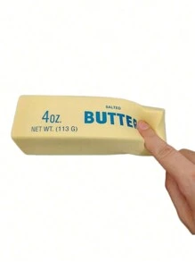 1支黄色奶油棒：带有奶油香味的柔软玩具 - 适合玩耍和缓解压力