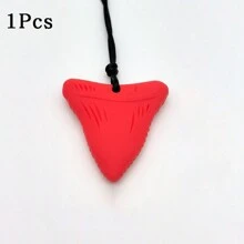 1pc Baby Chew Teether Necklace, Silicone Chewy Necklace Sensory Teether Toys, Sensory Chew Necklace Bundle For Kids With Teething, ADHD, Biting Needs, Oral Motor Chewy Teether, For Boys & Girls