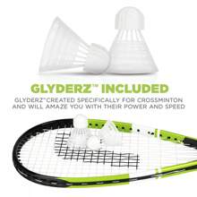 Juego de raquetas + volantes de crossminton - Juego de 2 raquetas de bádminton de velocidad + volantes - Juego de bádminton de velocidad profesional divertido para el patio y la playa - Multicolor - Ver 4
